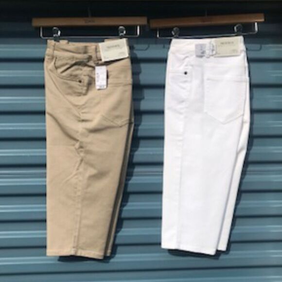 Bermuda Skimmer Shorts . Size: 4 Average . Beige & White . NWT's (2) Pair Bundle